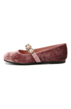 Детские текстильные балетки PRETTY BALLERINAS розового цвета по цене 14200 руб., арт. 49.632/AFR0DITE-D0 | Фото 2 Детские текстильные балетки PRETTY BALLERINAS розового цвета, арт. 49.632/AFR0DITE-D0 | Фото 2