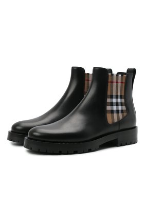 Женские кожаные ботинки allostock chk BURBERRY черного цвета по цене 62700 руб., арт. 8042363 | Фото 1 Женские кожаные ботинки allostock chk BURBERRY черного цвета, арт. 8042363 | Фото 1