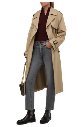 Женские кожаные ботинки allostock chk BURBERRY черного цвета по цене 62700 руб., арт. 8042363 | Фото 2 Женские кожаные ботинки allostock chk BURBERRY черного цвета, арт. 8042363 | Фото 2