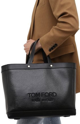 Женский сумка-тоут t screw TOM FORD черного цвета по цене 86300 руб., арт. L1497T-IDE007 | Фото 2 Женский сумка-тоут t screw TOM FORD черного цвета, арт. L1497T-IDE007 | Фото 2