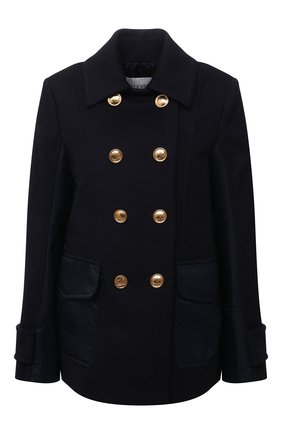 Женское пальто из шерсти и кашемира VALENTINO синего цвета по цене 259500 руб., арт. WB3CJ21515E | Фото 1 Женское пальто из шерсти и кашемира VALENTINO синего цвета, арт. WB3CJ21515E | Фото 1 (Рукава: Длинные; Материал внешний: Шерсть; Материал подклада: Купро; Длина (верхняя одежда): До середины бедра; 1-2-бортные: Двубортные; Стили: Кэжуэл)