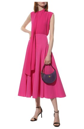 Женская юбка VALENTINO фуксия цвета по цене 135000 руб., арт. WB3RA7W14H2 | Фото 2 Женская юбка VALENTINO фуксия цвета, арт. WB3RA7W14H2 | Фото 2 (Материал внешний: Синтетический материал, Хлопок; Длина Ж (юбки, платья, шорты): Миди; Женское Кросс-КТ: Юбка-одежда; Стили: Романтичный)