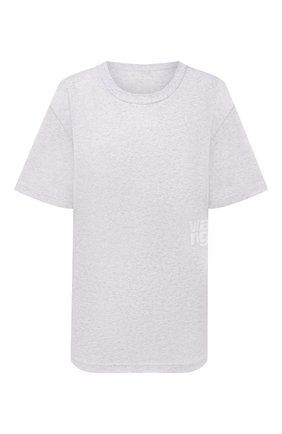 Женская хлопковая футболка ALEXANDERWANG.T светло-серого цвета по цене 8690 руб., арт. 4CC3211281 | Фото 1 Женская хлопковая футболка ALEXANDERWANG.T светло-серого цвета, арт. 4CC3211281 | Фото 1