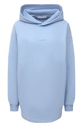 Женский хлопковое худи ACNE STUDIOS голубого цвета по цене 33450 руб., арт. AI0083 | Фото 1 Женский хлопковое худи ACNE STUDIOS голубого цвета, арт. AI0083 | Фото 1