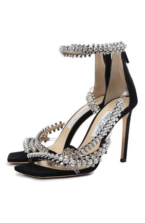Женские кожаные босоножки josefine 100 JIMMY CHOO черного цвета по цене 165000 руб., арт. J0SEFINE 100/SIW | Фото 1 Женские кожаные босоножки josefine 100 JIMMY CHOO черного цвета, арт. J0SEFINE 100/SIW | Фото 1