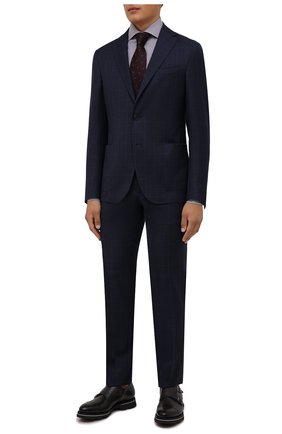 Мужской шерстяной костюм CORNELIANI темно-синего цвета по цене 116500 руб., арт. 88N700-1817404/00 | Фото 1 Мужской шерстяной костюм CORNELIANI темно-синего цвета, арт. 88N700-1817404/00 | Фото 1