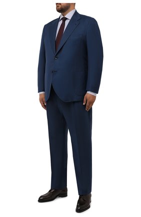 Мужской шерстяной костюм KITON синего цвета по цене 591500 руб., арт. UA81K0189A/64-68 | Фото 1 Мужской шерстяной костюм KITON синего цвета, арт. UA81K0189A/64-68 | Фото 1 (Рукава: Длинные; Материал внешний: Шерсть; Материал подклада: Купро; Костюмы М: Однобортный; Big sizes: Big Sizes; Стили: Классический)