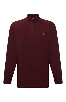 Мужской хлопковый джемпер POLO RALPH LAUREN бордового цвета по цене 12800 руб., арт. 710671929 | Фото 1 Мужской хлопковый джемпер POLO RALPH LAUREN бордового цвета, арт. 710671929 | Фото 1
