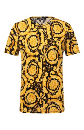 Мужская хлопковая футболка VERSACE желтого цвета по цене 19950 руб., арт. 1000959/1A00515 | Фото 1 Мужская хлопковая футболка VERSACE желтого цвета, арт. 1000959/1A00515 | Фото 1