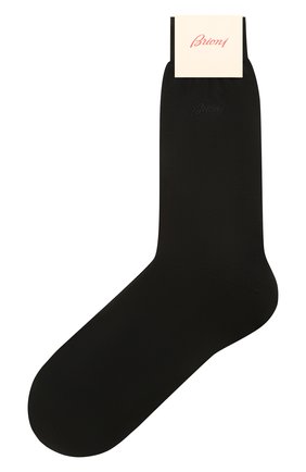 Мужские шерстяные носки BRIONI черного цвета, арт. 0VMC00/01Z08 | Фото 1 (Материал внешний: Шерсть; Кросс-КТ: бельё)