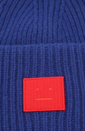 Мужская шерстяная шапка ACNE STUDIOS синего цвета по цене 12400 руб., арт. C40135/M | Фото 3 Мужская шерстяная шапка ACNE STUDIOS синего цвета, арт. C40135/M | Фото 3 (Материал: Шерсть; Кросс-КТ: Трикотаж)