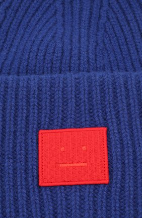 Мужская шерстяная шапка ACNE STUDIOS синего цвета, арт. C40135/M | Фото 3 (Материал: Текстиль, Шерсть; Кросс-КТ: Трикотаж)