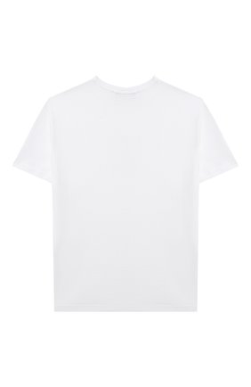 Детская хлопковая футболка MSGM KIDS белого цвета по цене 7585 руб., арт. MS027706 | Фото 2 Детская хлопковая футболка MSGM KIDS белого цвета, арт. MS027706 | Фото 2 (Рукава: Короткие; Материал внешний: Хлопок; Девочки Кросс-КТ: футболка-одежда; Ростовка одежда: 10 - 11 лет | 140 - 146см, 12 лет | 152 см, 13 - 15 лет | 158 см, 6 лет | 116 см, 8 лет | 128 см)