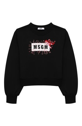 Детский хлопковый свитшот MSGM KIDS черного цвета по цене 10300 руб., арт. MS027770 | Фото 1 Детский хлопковый свитшот MSGM KIDS черного цвета, арт. MS027770 | Фото 1 (Рукава: Длинные; Материал внешний: Хлопок; Девочки Кросс-КТ: Толстовка-одежда; Ростовка одежда: 10 - 11 лет | 140 - 146см, 12 лет | 152 см, 13 - 15 лет | 158 см, 8 лет | 128 см)