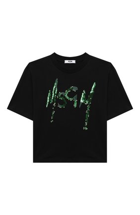 Детская хлопковая футболка MSGM KIDS черного цвета по цене 11150 руб., арт. MS027799 | Фото 1 Детская хлопковая футболка MSGM KIDS черного цвета, арт. MS027799 | Фото 1 (Рукава: Короткие; Материал внешний: Хлопок; Девочки Кросс-КТ: футболка-одежда; Ростовка одежда: 10 - 11 лет | 140 - 146см, 12 лет | 152 см, 13 - 15 лет | 158 см, 8 лет | 128 см)