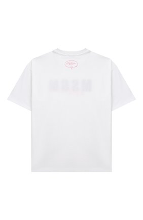 Детская хлопковая футболка MSGM KIDS белого цвета по цене 5620 руб., арт. MS027814 | Фото 2 Детская хлопковая футболка MSGM KIDS белого цвета, арт. MS027814 | Фото 2
