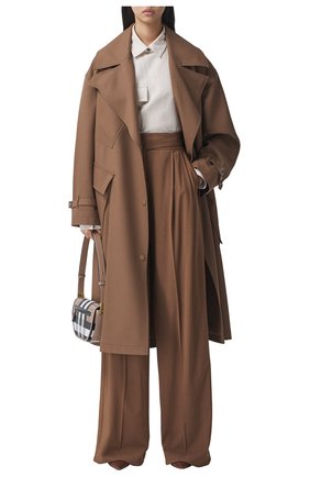 Женское шерстяное пальто BURBERRY коричневого цвета по цене 169500 руб., арт. 8038930/116208 | Фото 2 Женское шерстяное пальто BURBERRY коричневого цвета, арт. 8038930/116208 | Фото 2