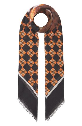 Женский платок из шелка и шерсти BURBERRY коричневого цвета по цене 29950 руб., арт. 8042062/124568 | Фото 1 Женский платок из шелка и шерсти BURBERRY коричневого цвета, арт. 8042062/124568 | Фото 1