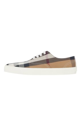Женские текстильные кеды house check BURBERRY коричневого цвета по цене 42900 руб., арт. 8042137/128783 | Фото 2 Женские текстильные кеды house check BURBERRY коричневого цвета, арт. 8042137/128783 | Фото 2