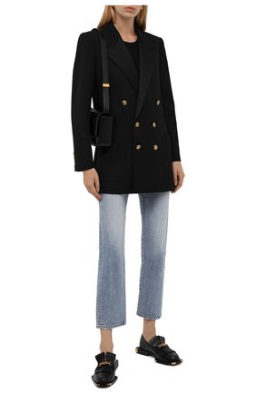 Женские кожаные лоферы BALMAIN черного цвета по цене 99950 руб., арт. WN1UQ675/LVIT | Фото 2 Женские кожаные лоферы BALMAIN черного цвета, арт. WN1UQ675/LVIT | Фото 2