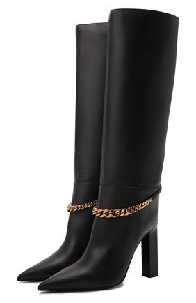Женские кожаные сапоги la medusa VERSACE черного цвета по цене 121000 руб., арт. 1000817/1A00673 | Фото 1 Женские кожаные сапоги la medusa VERSACE черного цвета, арт. 1000817/1A00673 | Фото 1 (Каблук высота: Высокий; Высота голенища: Средние; Подошва: Плоская; Материал внутренний: Натуральная кожа; Каблук тип: Устойчивый)
