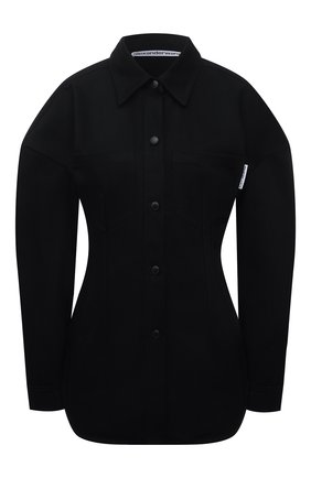 Женская хлопковая рубашка ALEXANDER WANG черного цвета по цене 51500 руб., арт. 1WC3211496 | Фото 1 Женская хлопковая рубашка ALEXANDER WANG черного цвета, арт. 1WC3211496 | Фото 1
