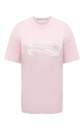 Женская хлопковая футболка ALEXANDER WANG розового цвета по цене 15700 руб., арт. UCC3211443 | Фото 1 Женская хлопковая футболка ALEXANDER WANG розового цвета, арт. UCC3211443 | Фото 1