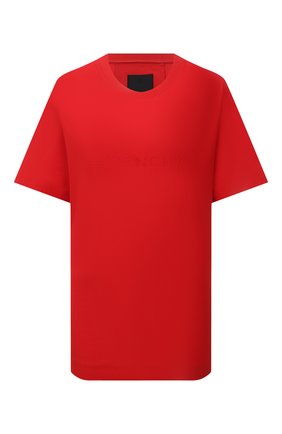 Женская хлопковая футболка GIVENCHY красного цвета по цене 56500 руб., арт. BW707Z30NH | Фото 1 Женская хлопковая футболка GIVENCHY красного цвета, арт. BW707Z30NH | Фото 1