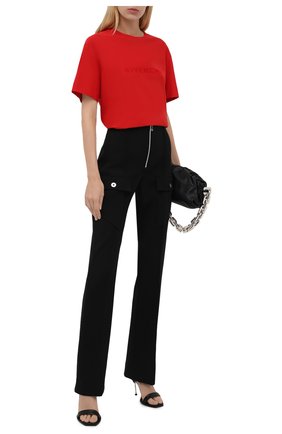 Женская хлопковая футболка GIVENCHY красного цвета по цене 56500 руб., арт. BW707Z30NH | Фото 2 Женская хлопковая футболка GIVENCHY красного цвета, арт. BW707Z30NH | Фото 2