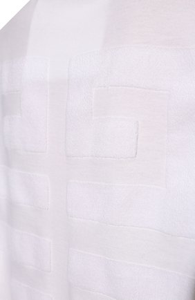 Женская хлопковая футболка GIVENCHY белого цвета, арт. BW707Z30NH | Фото 5 (Принт: Без принта; Рукава: Короткие; Длина (для топов): Стандартные; Материал внешний: Хлопок; Стили: Спорт-шик; Женское Кросс-КТ: Футболка-одежда)