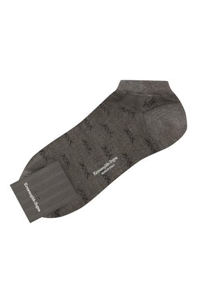 Мужские хлопковые носки ERMENEGILDO ZEGNA светло-серого цвета по цене 2255 руб., арт. N5V024490 | Фото 1 Мужские хлопковые носки ERMENEGILDO ZEGNA светло-серого цвета, арт. N5V024490 | Фото 1