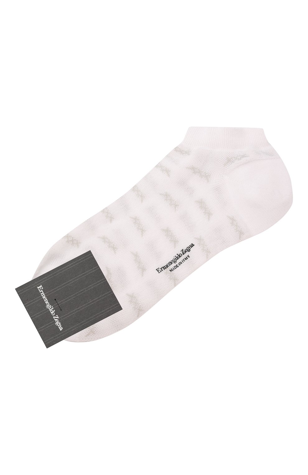 Мужские хлопковые носки ERMENEGILDO ZEGNA белого цвета, арт. N5V024490 | Фото 1 (Кросс-КТ: бельё; Материал внешний: Хлопок)