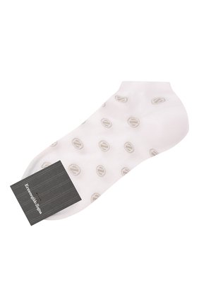 Мужские хлопковые носки ERMENEGILDO ZEGNA белого цвета, арт. N5V024500 | Фото 1 (Материал внешний: Хлопок; Кросс-КТ: бельё)