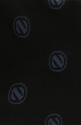 Мужские хлопковые носки ERMENEGILDO ZEGNA темно-синего цвета, арт. N5V024500 | Фото 2 (Материал внешний: Хлопок; Кросс-КТ: бельё)