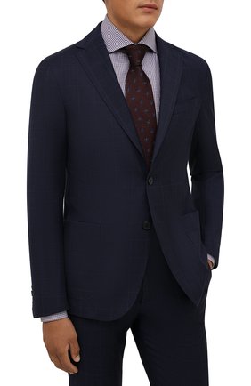 Мужской шелковый галстук ERMENEGILDO ZEGNA бордового цвета по цене 15150 руб., арт. Z2D31T/1XW | Фото 2 Мужской шелковый галстук ERMENEGILDO ZEGNA бордового цвета, арт. Z2D31T/1XW | Фото 2 (Материал: Текстиль, Шелк; Принт: С принтом; Аксессуары: Аксессуары)