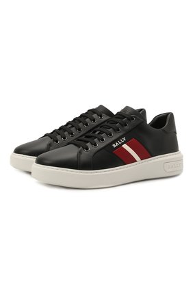 Мужские кожаные кеды mylton BALLY черного цвета по цене 36850 руб., арт. MYLT0N/00 | Фото 1 Мужские кожаные кеды mylton BALLY черного цвета, арт. MYLT0N/00 | Фото 1 (Материал внутренний: Натуральная кожа; Подошва: Массивная)