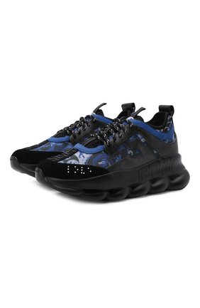 Мужские кроссовки chain reaction VERSACE синего цвета по цене 103000 руб., арт. DSU7071E/1A00843 | Фото 1 Мужские кроссовки chain reaction VERSACE синего цвета, арт. DSU7071E/1A00843 | Фото 1 (Материал внутренний: Текстиль; Материал внешний: Текстиль; Подошва: Массивная; Стили: Гранж; Материал утеплителя: Без утеплителя)