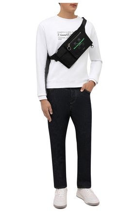 Мужская текстильная поясная сумка OFF-WHITE черного цвета, арт. 0MN0004G21FAB002 | Фото 2 (Материал: Текстиль; Ремень/цепочка: На ремешке; Размер: medium)