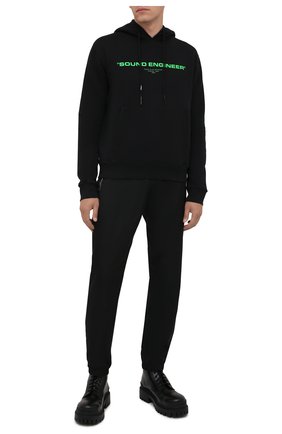Мужской хлопковое худи OFF-WHITE черного цвета по цене 51850 руб., арт. 0MBB034G21FLE001 | Фото 2 Мужской хлопковое худи OFF-WHITE черного цвета, арт. 0MBB034G21FLE001 | Фото 2
