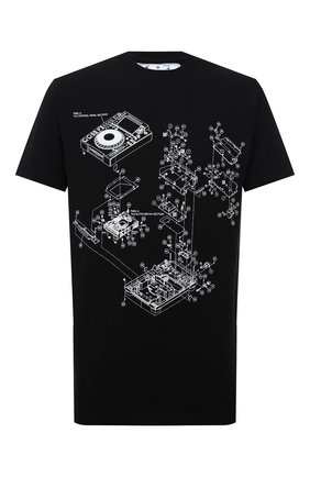 Мужская хлопковая футболка OFF-WHITE черного цвета по цене 28750 руб., арт. 0MAA027G21JER003 | Фото 1 Мужская хлопковая футболка OFF-WHITE черного цвета, арт. 0MAA027G21JER003 | Фото 1