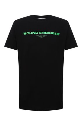 Мужская хлопковая футболка OFF-WHITE черного цвета по цене 28750 руб., арт. 0MAA027G21JER002 | Фото 1 Мужская хлопковая футболка OFF-WHITE черного цвета, арт. 0MAA027G21JER002 | Фото 1