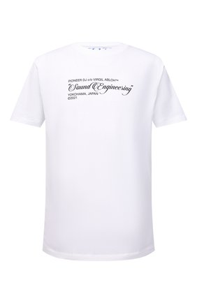 Мужская хлопковая футболка OFF-WHITE белого цвета по цене 28750 руб., арт. 0MAA027G21JER001 | Фото 1 Мужская хлопковая футболка OFF-WHITE белого цвета, арт. 0MAA027G21JER001 | Фото 1