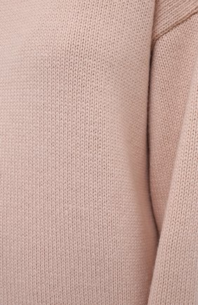 Женский кашемировый свитер JIL SANDER светло-розового цвета, арт. JSPT752015-WTY11048 | Фото 5 (Женское Кросс-КТ: Свитер-одежда; Материал внешний: Шерсть, Кашемир; Рукава: Длинные; Длина (для топов): Стандартные; Стили: Минимализм)