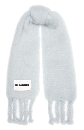 Женский шарф JIL SANDER светло-голубого цвета по цене 39950 руб., арт. JPPT902020-WT199000 | Фото 1 Женский шарф JIL SANDER светло-голубого цвета, арт. JPPT902020-WT199000 | Фото 1 (Материал: Шерсть)