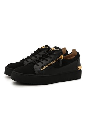 Мужские комбинированные кеды frankie GIUSEPPE ZANOTTI DESIGN черного цвета по цене 78950 руб., арт. RU10057/001 | Фото 1 Мужские комбинированные кеды frankie GIUSEPPE ZANOTTI DESIGN черного цвета, арт. RU10057/001 | Фото 1 (Подошва: Массивная; Материал внутренний: Натуральная кожа; Материал внешний: Кожа; Материал утеплителя: Без утеплителя; Стили: Классический)