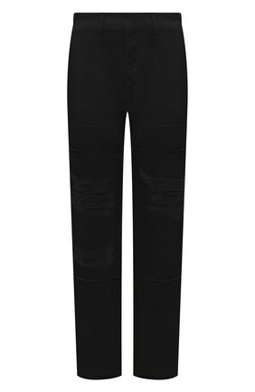 Мужские хлопковые брюки MARCELO BURLON черного цвета, арт. CMCA174F21FAB001 | Фото 1 (Длина (брюки, джинсы): Стандартные; Материал внешний: Хлопок; Случай: Повседневный; Стили: Кэжуэл)