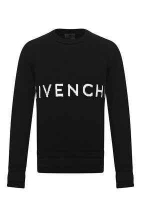 Мужской хлопковый свитер GIVENCHY черного цвета по цене 85300 руб., арт. BM90G9401M | Фото 1 Мужской хлопковый свитер GIVENCHY черного цвета, арт. BM90G9401M | Фото 1
