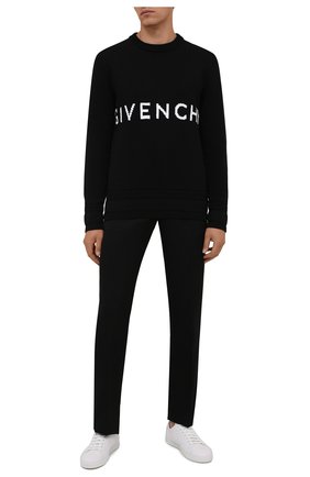 Мужской хлопковый свитер GIVENCHY черного цвета по цене 85300 руб., арт. BM90G9401M | Фото 2 Мужской хлопковый свитер GIVENCHY черного цвета, арт. BM90G9401M | Фото 2
