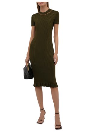 Женское платье из вискозы GIVENCHY хаки цвета по цене 133000 руб., арт. BW216G4Z9V | Фото 2 Женское платье из вискозы GIVENCHY хаки цвета, арт. BW216G4Z9V | Фото 2