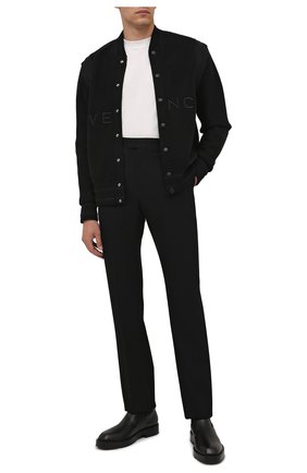 Мужской шерстяной бомбер GIVENCHY черного цвета по цене 123500 руб., арт. BM00R64Y82 | Фото 2 Мужской шерстяной бомбер GIVENCHY черного цвета, арт. BM00R64Y82 | Фото 2